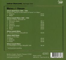 Johann Adolph Hasse (1699-1783): Lautensonaten Es-Dur &amp; A-Dur, CD