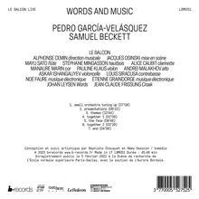 Pedro Garcia-Velasquez (geb. 1984): Words and Music (nach Samuel Beckett), CD