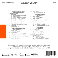 Lieder "Voyage a Paris", CD