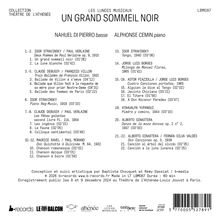 "UN GRAND SOMMEIL NOIR" mit Nahuel Di Pierro (basse) und Alphonse Cemin (piano). Sammlung von Stücken von Stravinsky, Debussy, Piazzolla und anderen.