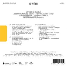 "O WEH! COLLECTION DEAUVILLE LBM088 L'ATELIER DE MUSIQUE: MAHLER, REGER, Dusassoud, Extremo. Gelbes Logo links."
