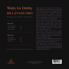 "Waltz for Debby", Bill Evans Trio. Songs: "My Foolish Heart", "Waltz for Debby", "Detour Ahead". Recorded live June 25, 1961.