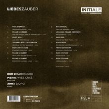 Die Texte nennen Lieder von Rudi Stephan, Franz Schreker, Hugo Wolf, Rita Strohl und Franz Schubert. Initiate im Logo.