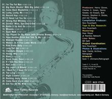 Trackliste mit 30 Songs; darunter "I'm The Fat Man" und "Big Rock." Produzenten- und Designer-Namen angegeben. Bear Family Records Logo.