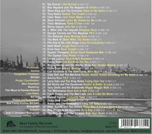 Eine Trackliste mit Titeln wie "I Got Burned", Künstlern wie Ron Haydock und Details wie Jahreszahlen und Dauer. 

Bear Family Records Logo und Stadtbild im Hintergrund.