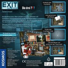 "Die drei ??? Toteninsel. Entdeckt das Puzzlebild. Löst gemeinsam alle Rätsel. Findet den 3-stelligen Code. 212."