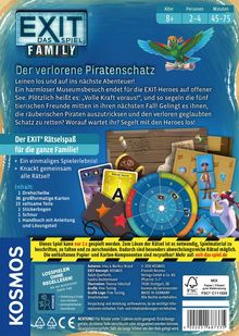 „EXIT Das Spiel Family: Der verlorene Piratenschatz“ - Abenteuer, Rätselspaß, Altersangabe 8+, 2-4 Personen, 45-75 Minuten.