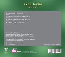Cecil Taylor (1929-2018): Indent - Live At The Antioch Theatre, 11.03.1973, CD