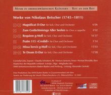 Nikolaus Betscher (1745-1811): Missa brevis g-moll, CD