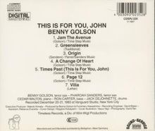 Benny Golson (geb. 1929): This Is For You, John, CD