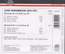 Josef Rheinberger (1839-1901): Klaviertrios Nr.1 &amp; 3 (opp.34 &amp; 121), CD