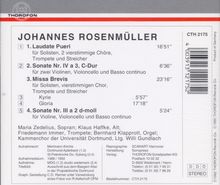 Johann Rosenmüller (1619-1684): Missa Brevis, CD
