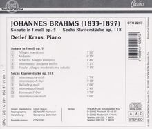 Johannes Brahms (1833-1897): Klaviersonate Nr.3 op.5, CD