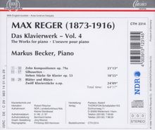 Max Reger (1873-1916): Das Klavierwerk Vol.4, CD