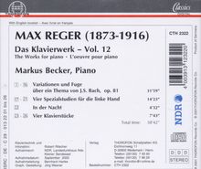 Max Reger (1873-1916): Das Klavierwerk Vol.12, CD