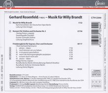 Gerhard Rosenfeld (1931-2003): Violinkonzert Nr.2, CD