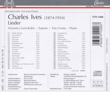 Charles Ives (1874-1954): 36 Lieder, CD