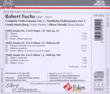 Robert Fuchs (1847-1927): Sämtliche Violinsonaten Vol.2, CD