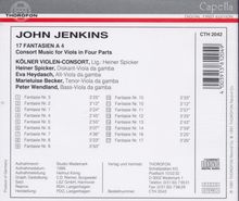 John Jenkins (1592-1678): Fantasias a 4 Nr.1-17, CD