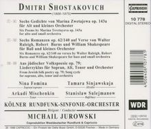 Dmitri Schostakowitsch (1906-1975): Aus jüdischer Volkspoesie - Lieder op.79, CD