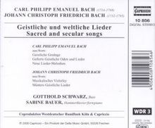 Johann Christoph Friedrich Bach (1732-1795): Lieder, CD