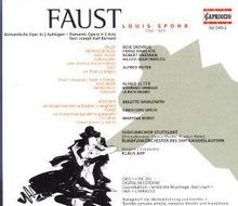 Louis Spohr (1784-1859): Faust (Erstfassung), 2 CDs