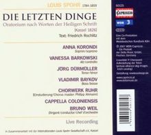 Louis Spohr (1784-1859): Die letzten Dinge ("Apocalypse"), CD