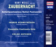 Kurt Weill (1900-1950): Zaubernacht (Ballettpantomime), CD