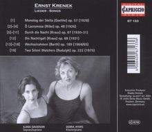 Ernst Krenek (1900-1991): Lieder, CD