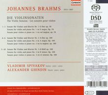 Johannes Brahms (1833-1897): Sonaten für Violine &amp; Klavier Nr.1-3, Super Audio CD
