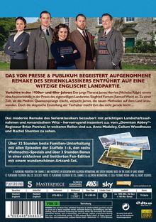 Querformatige Darstellung mit Text über ein Serienremake, das im ländlichen England der 1930er- und 40er-Jahre spielt.