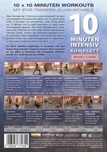 Jillian Michaels - 10 Minuten Intensiv (Die kompletten 10 Minuten-Workouts), 2 DVDs