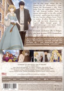 Arte ist eine junge Adlige, die im Florenz des 16. Jahrhunderts lebt. Ihr Traum: Malerin werden. Illustration.