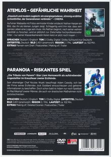 Atemlos - Gefährliche Wahrheit / Paranoia - Riskantes Spiel, 2 DVDs