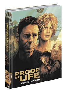 „Proof of Life – Lebenszeichen“. Ein Cover mit drei ernsten Gesichtern, darunter ein Mann mit Bart. Tropische Umgebung.