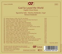 God so loved the World - English Choral Music, CD