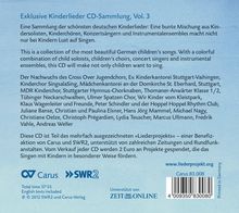 Kinderlieder Vol. 3 - Exklusive Kinderliedersammlung, CD
