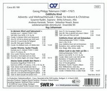 Georg Philipp Telemann (1681-1767): Advents- &amp; Weihnachtskantaten, CD