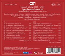 Heinrich Schütz (1585-1672): Symphoniae Sacrae III (Carus Schütz-Edition Vol.12), 2 CDs