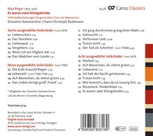 Max Reger (1873-1916): Volksliedbearbeitungen für Chor &amp; Männerchor - "Es waren zwei Königskinder", CD