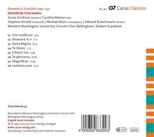 Domenico Scarlatti (1685-1757): Geistliche Chorwerke, CD