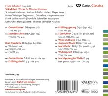 Franz Schubert (1797-1828): Lieder für Männerchor, CD