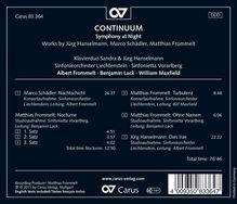 Continuum - Symphony at Night, CD