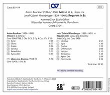 Josef Rheinberger (1839-1901): Requiem Es-Dur op.84, CD