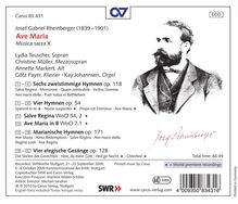 Josef Rheinberger (1839-1901): Marianische Hymnen op.171, CD