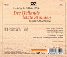 Louis Spohr (1784-1859): Passionsoratorium "Des Heilands letzte Stunden", 2 CDs