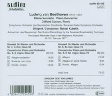 Ludwig van Beethoven (1770-1827): Klavierkonzerte Nr.4 &amp; 5, CD