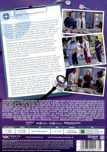 Oben links: "Johannes Thal KLINIKUM". Text beschreibt Herausforderungen und Beziehungen im Klinikalltag junger Ärzte. Rechts Bilder von Klinikszene. Unten Logos und Details zur TV-Serie.