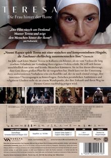 „TERESA – Die Frau hinter der Ikone.“ Zitate von 3sat/Kulturzeit und Cinema.de zur Darstellung von Noomi Rapace als Teresa.