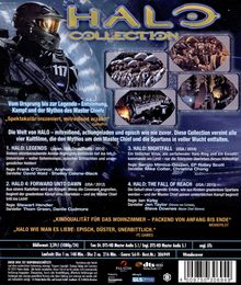 "Halo Collection" und Beschreibungen von vier Filmen über den Master Chief und die Spartans; episch, actiongeladen.
